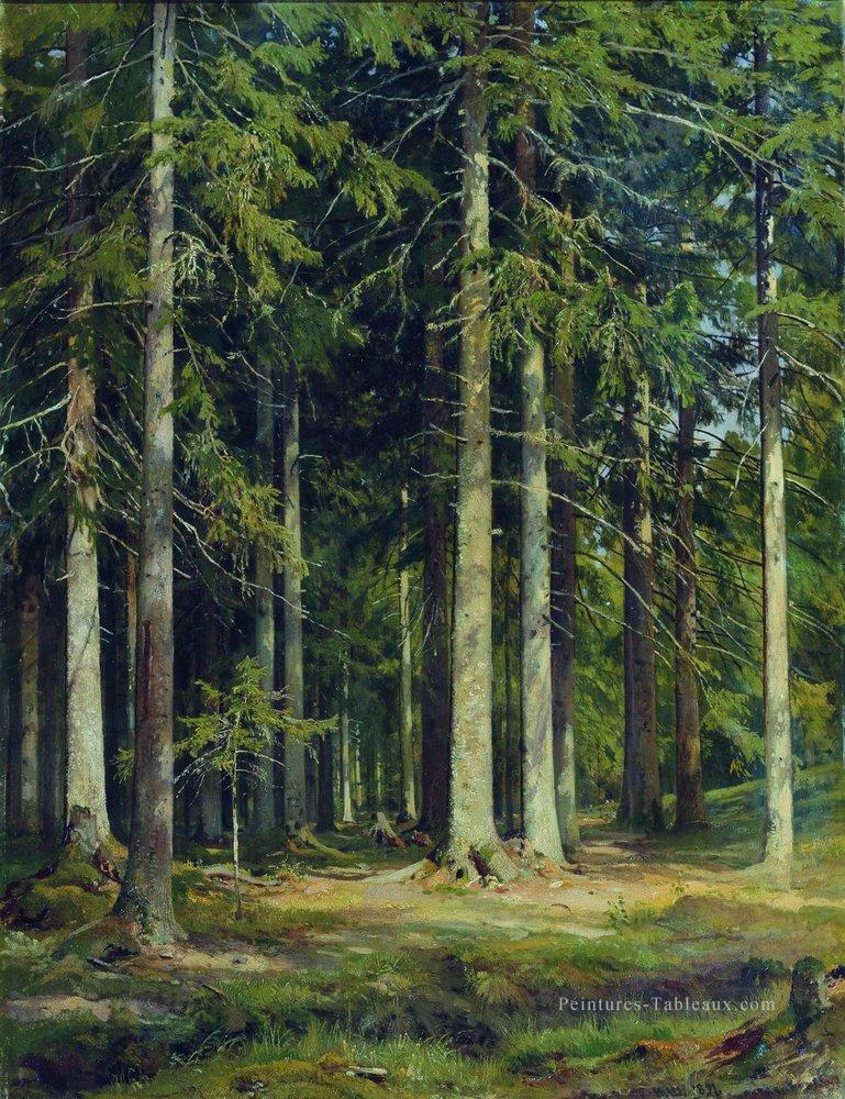 forêt de sapin 1891 paysage classique Ivan Ivanovitch Peintures à l'huile